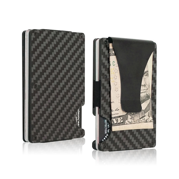 Promotional RFID Carbon Fiber Wallet With Metal Money Clip | Everything ...