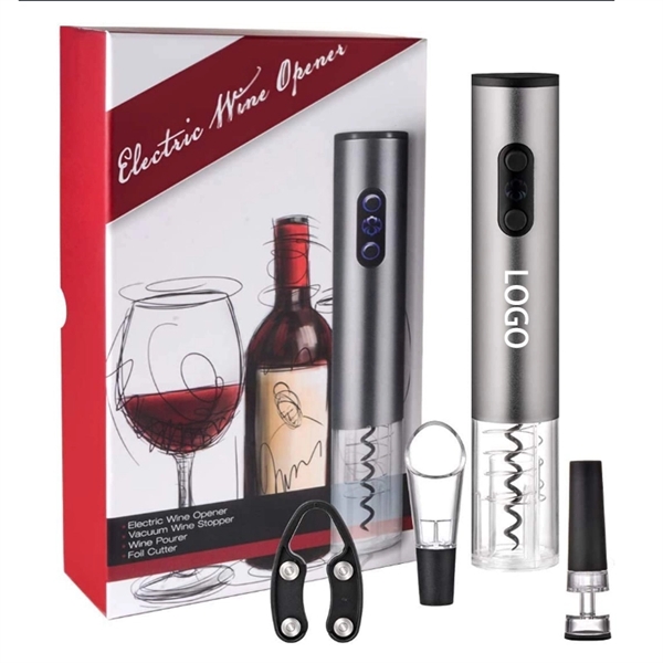 4 Pcs Electronic Automatic Wine Bottle Opener Gift Sets - Image 1