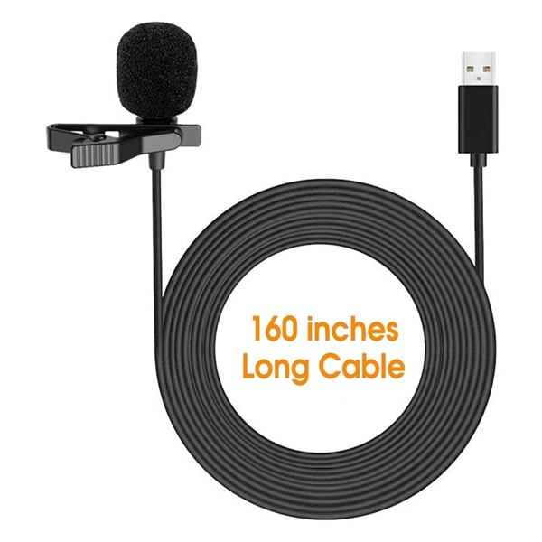Metal USB Lapel Microphone Clips On Perfect For Video Confer - Image 2