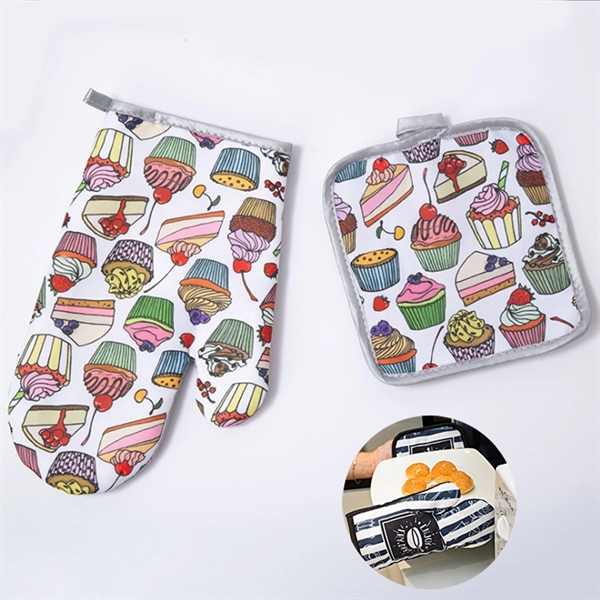 2 PCS Oven Mitts and Pot Holders Set - Image 1