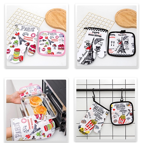 2 PCS Oven Mitts and Pot Holders Set - Image 2
