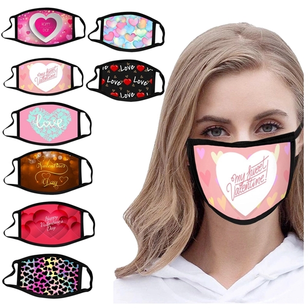 Reusable Valentine's Day Cotton Face Mask - Image 1