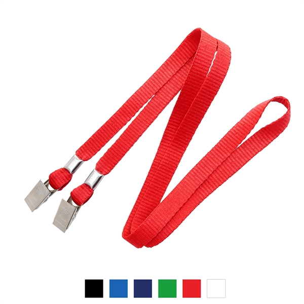 3/8" Double Ended Stock Lanyards WITH BULLDOG CLIPS - Image 1