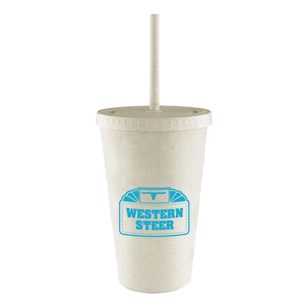 Wheat Straw Fiber Cup and Straw - Image 6
