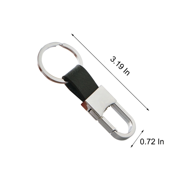 Alloy leather keychain key ring holder      - Image 2