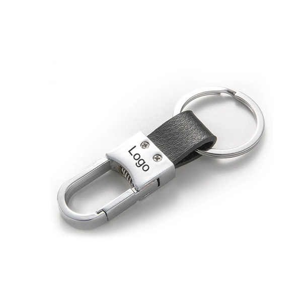Alloy leather keychain key ring holder      - Image 3