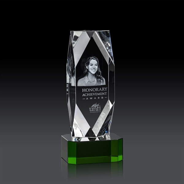 Delta 3D Award on Base - Green - Image 2