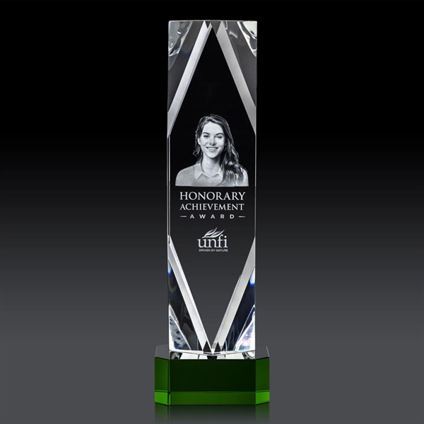 Delta 3D Award on Base - Green - Image 4