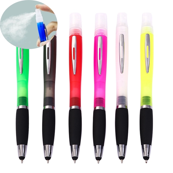 3 in 1 Multi-Purpose Stylus Pen With Spray Bottle      - Image 1