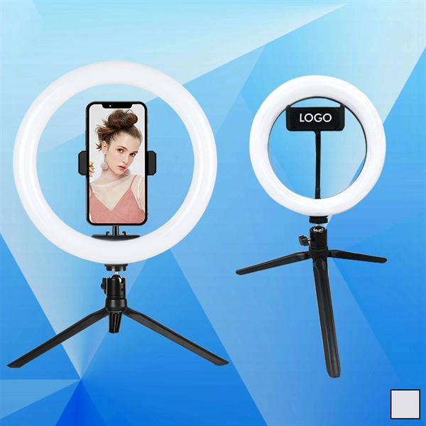 LED Selfie Ring Fill Light w/ Tripod Stand - Image 1