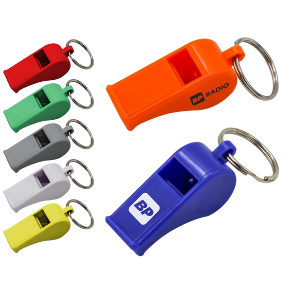 Plastic Whistle Keychain
