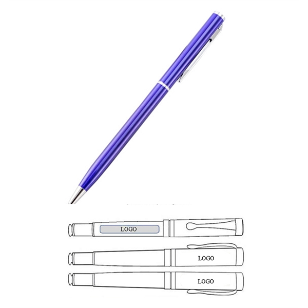 Metal Twist Ballpoint Pen w/ Custom Logo     - Image 2