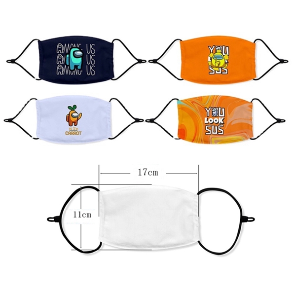 2Ply Sublimation Printed Face Mask with Filter Pocket - Image 1