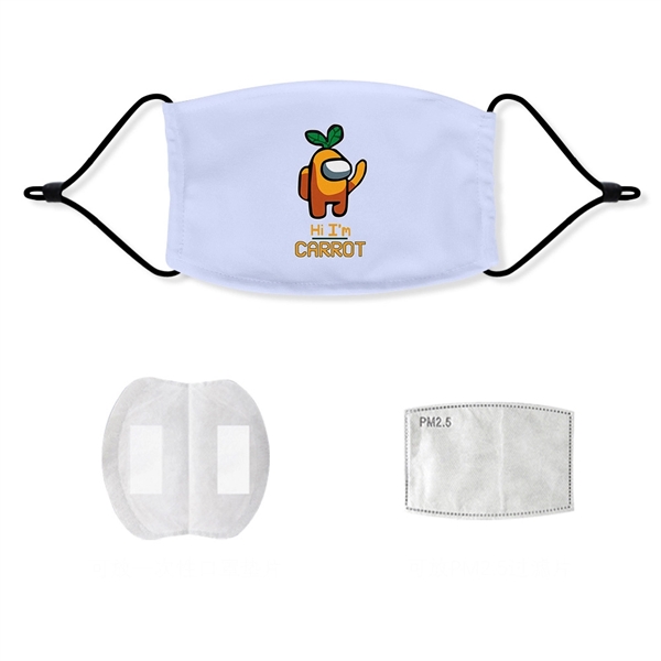 2Ply Sublimation Printed Face Mask with Filter Pocket - Image 4