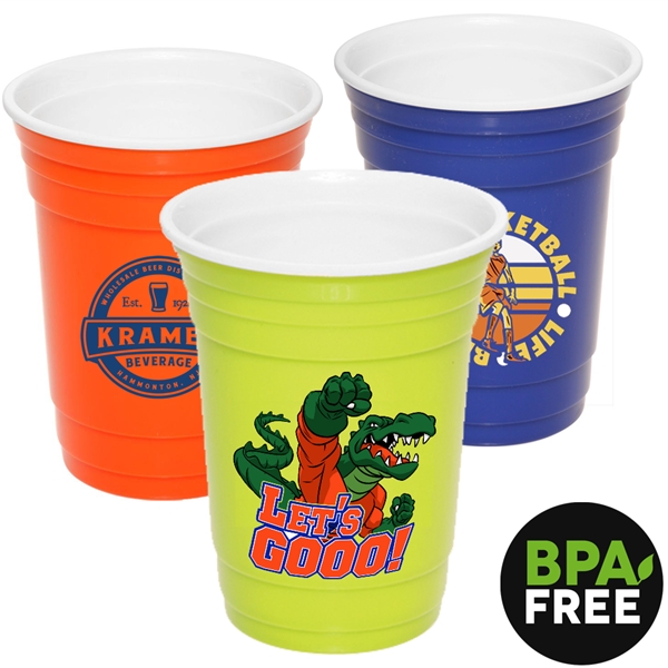 16 oz. Double Wall Stadium Cup w/ Custom Logo BPA Free Mugs