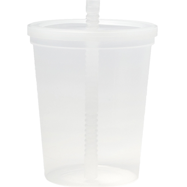 16 oz. USA made Stadium Cup w/ Lid & Straw BPA FREE Recycled - Image 3