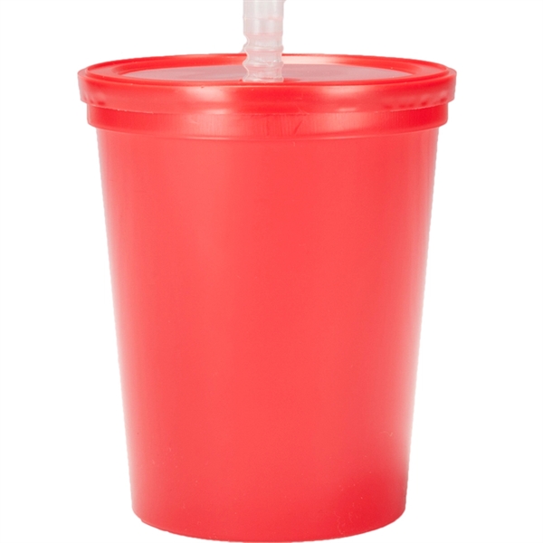 16 oz. USA made Stadium Cup w/ Lid & Straw BPA FREE Recycled - Image 5