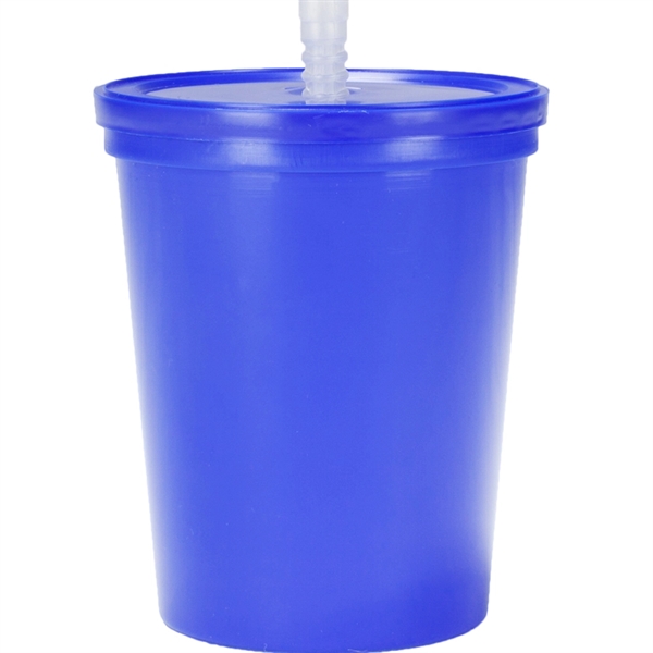 16 oz. USA made Stadium Cup w/ Lid & Straw BPA FREE Recycled - Image 6