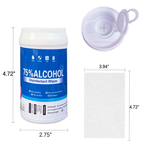 50pcs Alcohol Wipes in Canister - Image 3