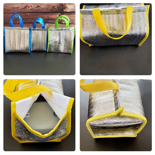 Custom Aluminum Foil Foam Insulated Grocery Tote Cooler Bag - Image 2