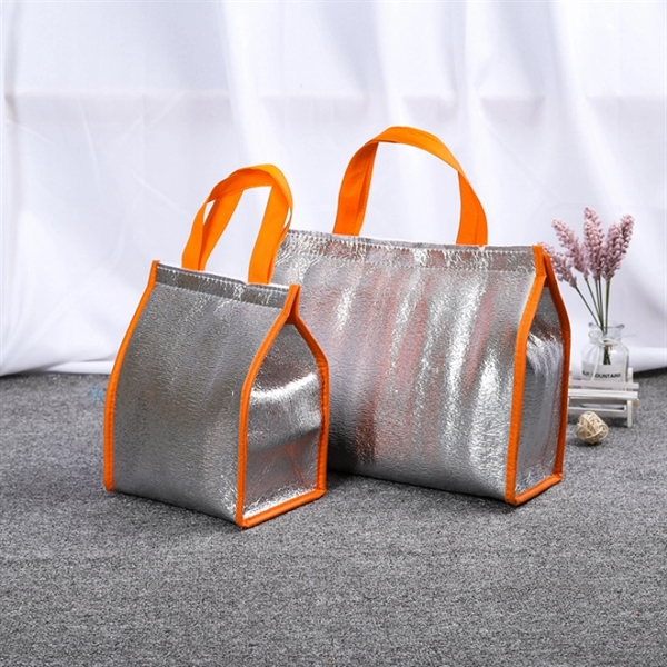 Custom Aluminum Foil Foam Insulated Grocery Tote Cooler Bag - Image 3