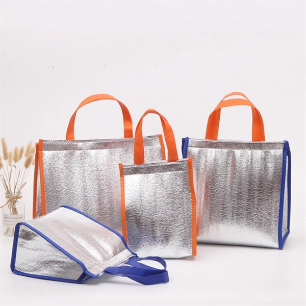 Custom Aluminum Foil Foam Insulated Grocery Tote Cooler Bag - Image 5