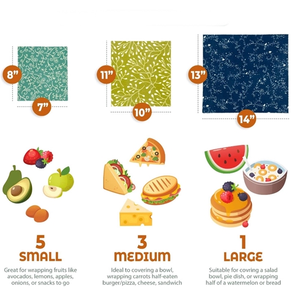 FDA Approved Reusable Beeswax Food Wrap - Image 4