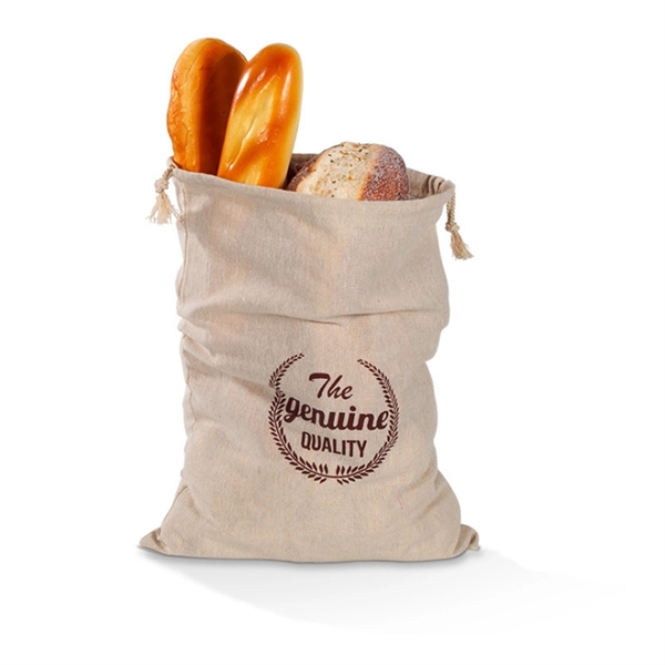 Reusable Drawstring Linen Bread Bag - Image 6