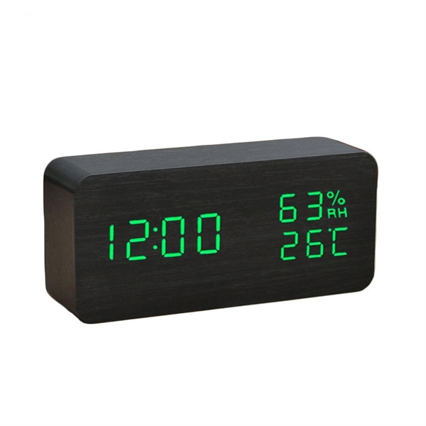 Digital Wooden Alarm Clock - Image 3