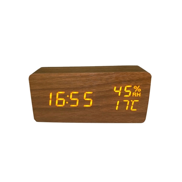 Digital Wooden Alarm Clock - Image 4