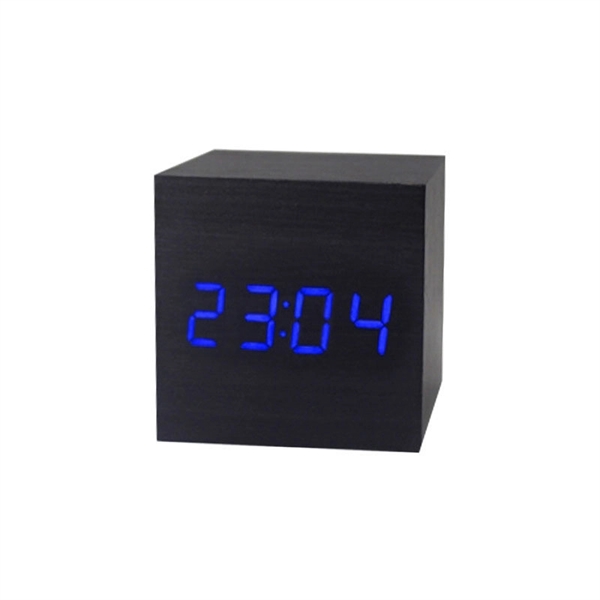 Digital Wooden Alarm Clock - Image 2