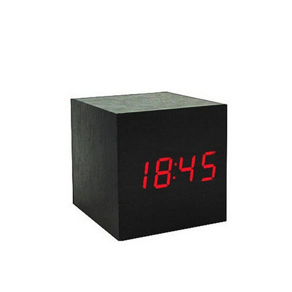 Digital Wooden Alarm Clock - Image 4