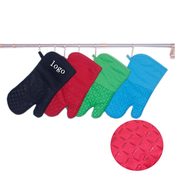Cotton Oven Mitts - Image 1