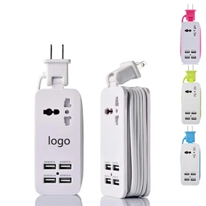 4 USB Ports Power Socket