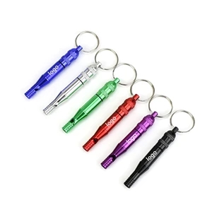Aluminum Alloy Whistle With Key Ring
