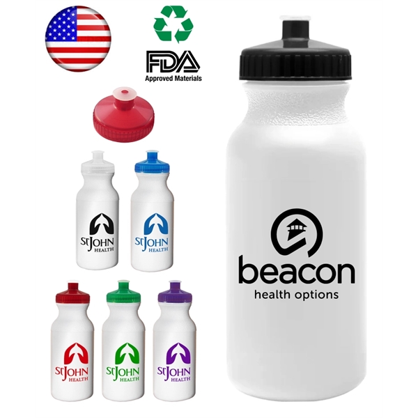 USA Made, 20 oz. Sports Water Bottle.