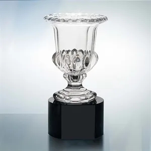 Crystal Vase Trophy on Black Base