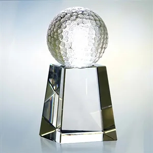 Crystal Golf Award on High Base - Small