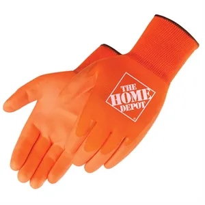 Orange Ultra-thin Polyurethane Palm Coated Knit Gloves