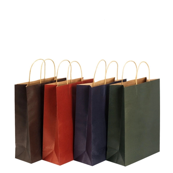 Handles Gift Shopping Kraft Paper Bags - Image 1