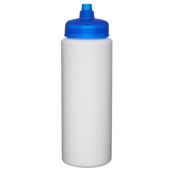32 oz. HDPE Plastic Water Bottles with Quick Shot Lid - Image 3
