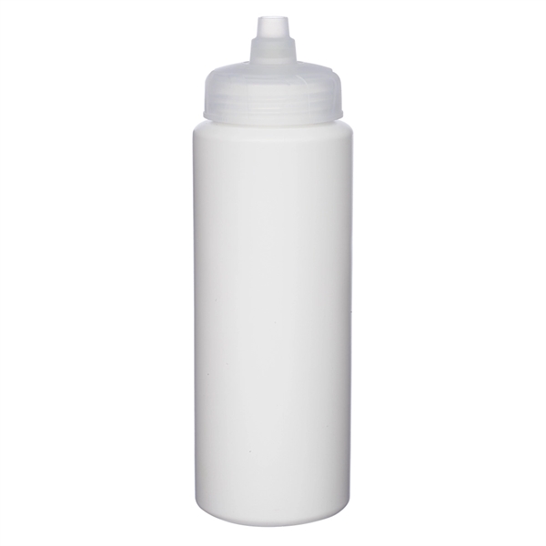 32 oz. HDPE Plastic Water Bottles with Quick Shot Lid - Image 4