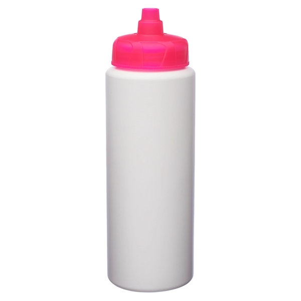 32 oz. HDPE Plastic Water Bottles with Quick Shot Lid - Image 7