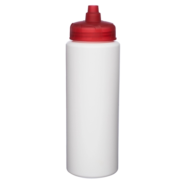 32 oz. HDPE Plastic Water Bottles with Quick Shot Lid - Image 8
