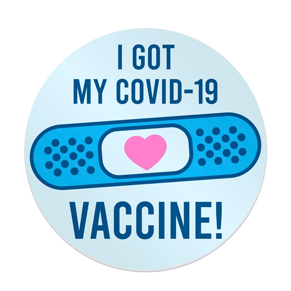 Round Covid Vaccine Stickers - Image 2