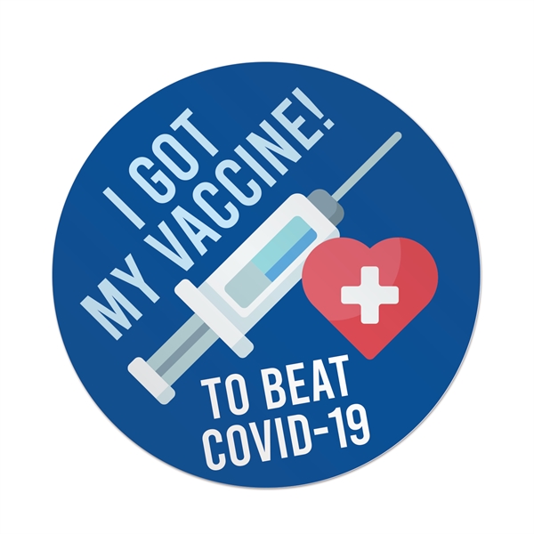 Round Covid Vaccine Stickers - Image 3