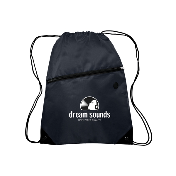 GLOBE TROTTER Drawstring Backpacks with Pocket - Image 8