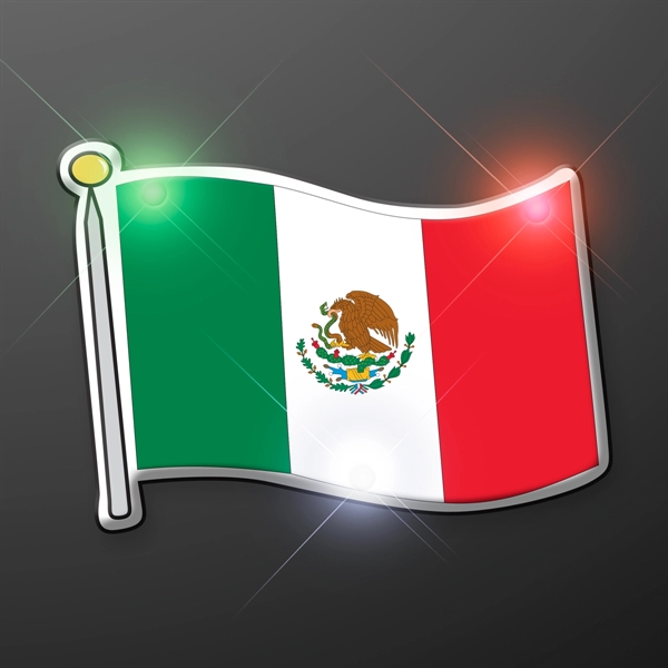 Mexican flag flashing pin blinkies - Image 2