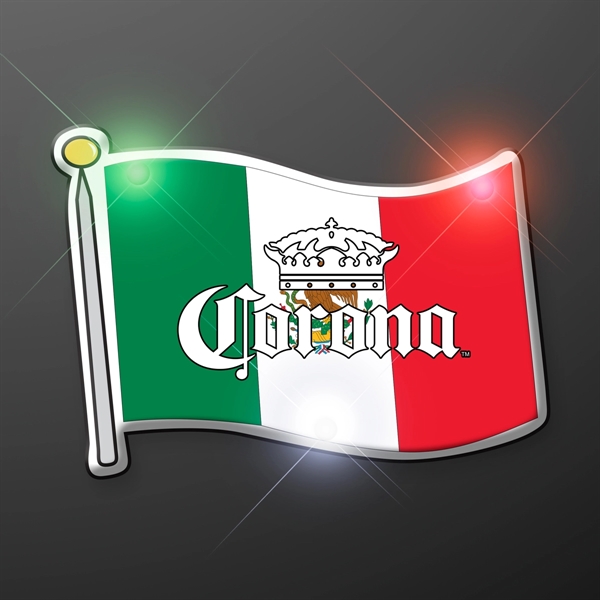 Mexican flag flashing pin blinkies - Image 1