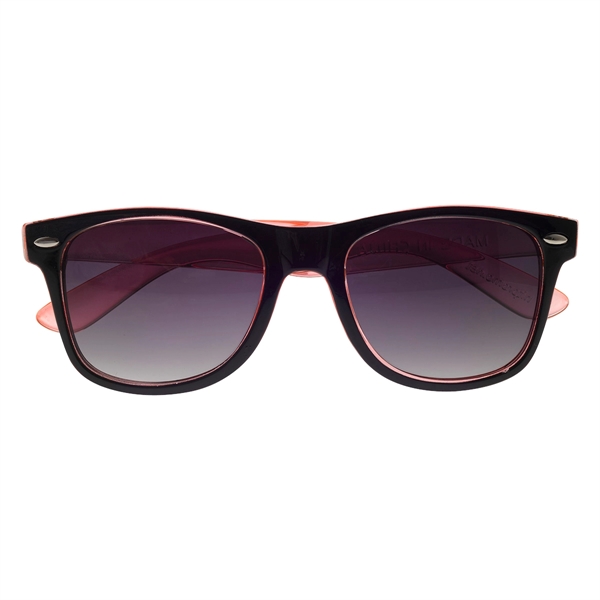Two-Tone Translucent Malibu Sunglasses - Image 25